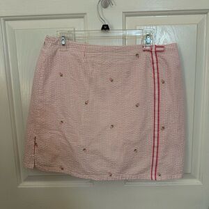 Pink Seersucker Skort by Tahiti Reef Club
